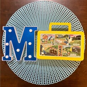 Vintage 1990’s Disney Whirley Cook'd Up Comics Yellow Pencil Box w/ Donald Duck